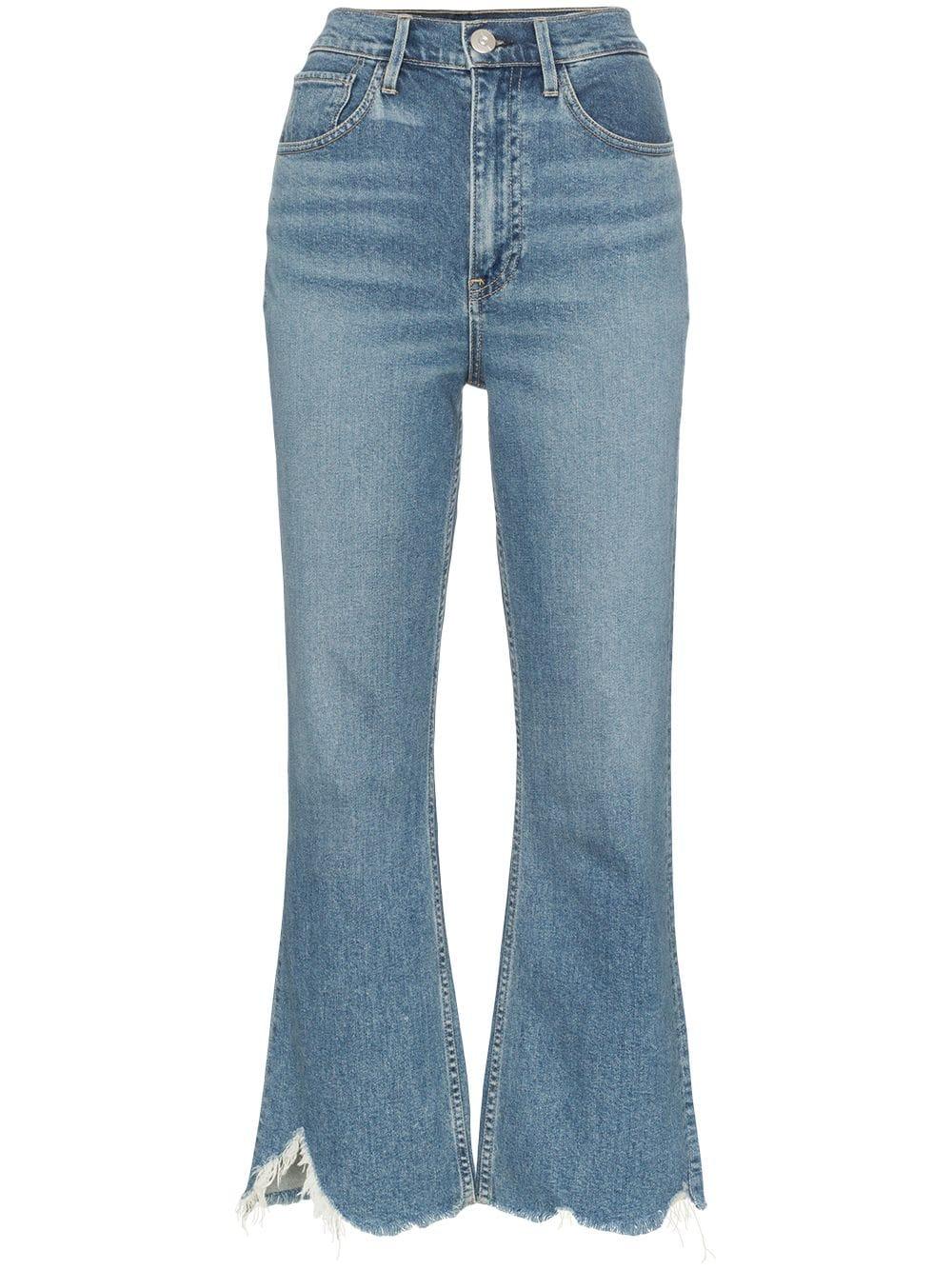3x1 Denim Empire Cropped Jeans in Blue - Save 60% - Lyst