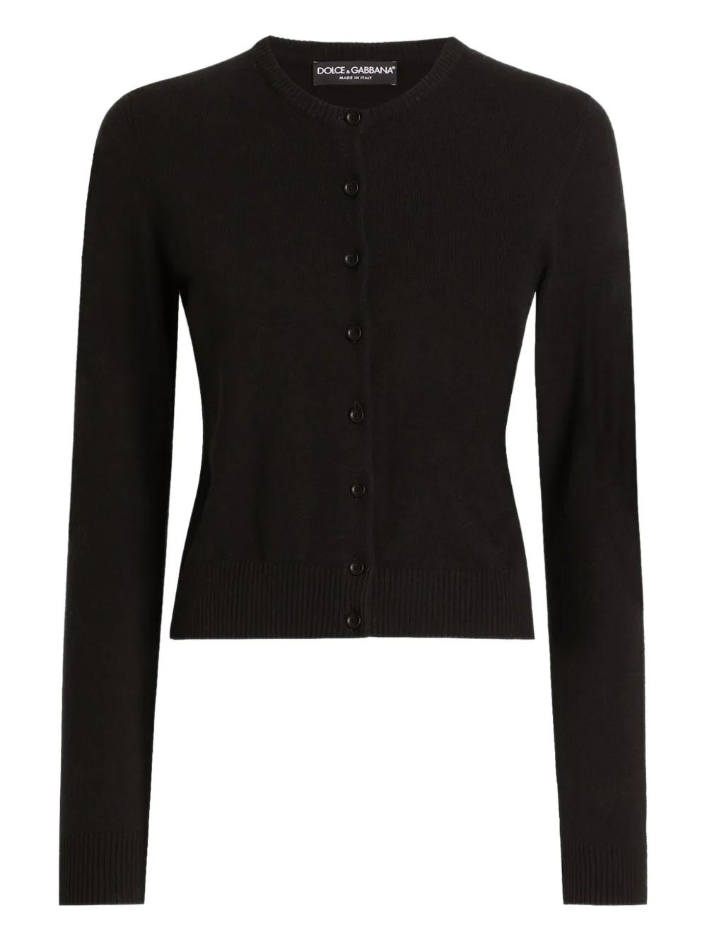 Tシャツ・カットソー Dolce & Gabbana Black viscose blend cardigan Dolce & Gabbana Viscose Cardigan - Black - Women