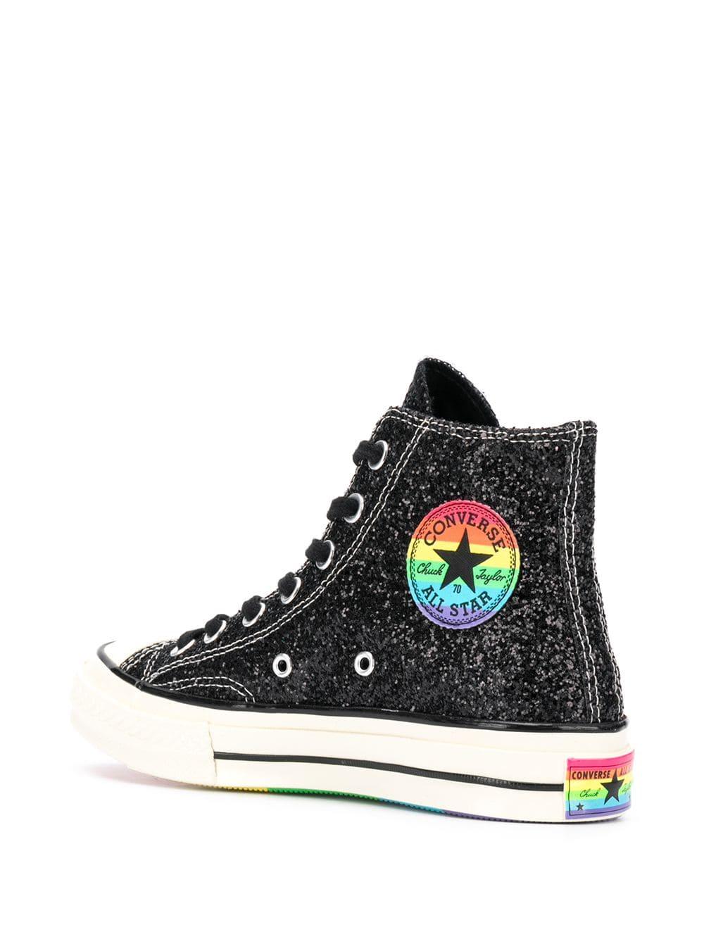 black rainbow converse