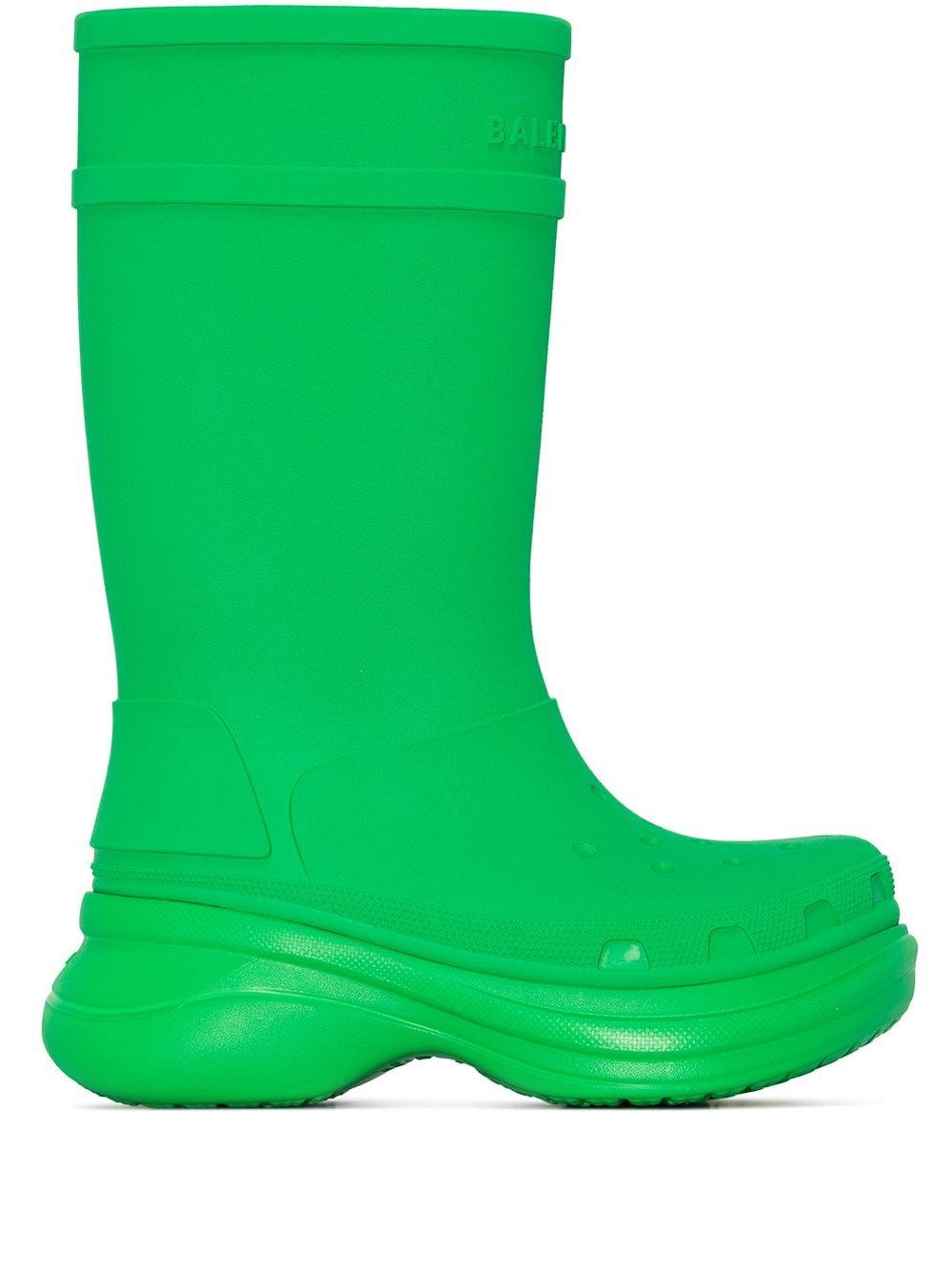 Balenciaga X Crocs Chunky Rain Boots in Green | Lyst Canada