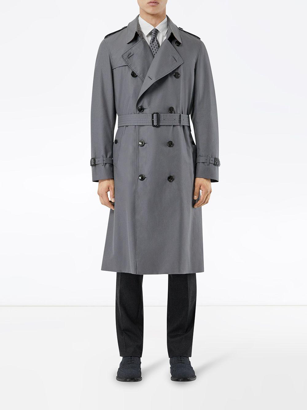 Burberry Chelsea Heritage Long Trench Coat in Grey (Gray) for Men - Lyst