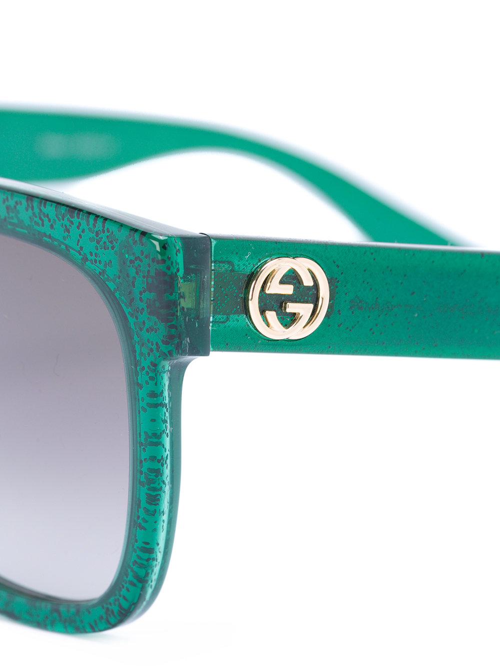 gucci sunglasses green frame