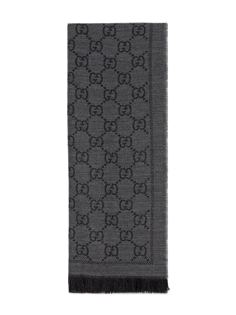Gg Jacquard Pattern Knit Scarf Gg Jacquard Pattern Knit Scarf