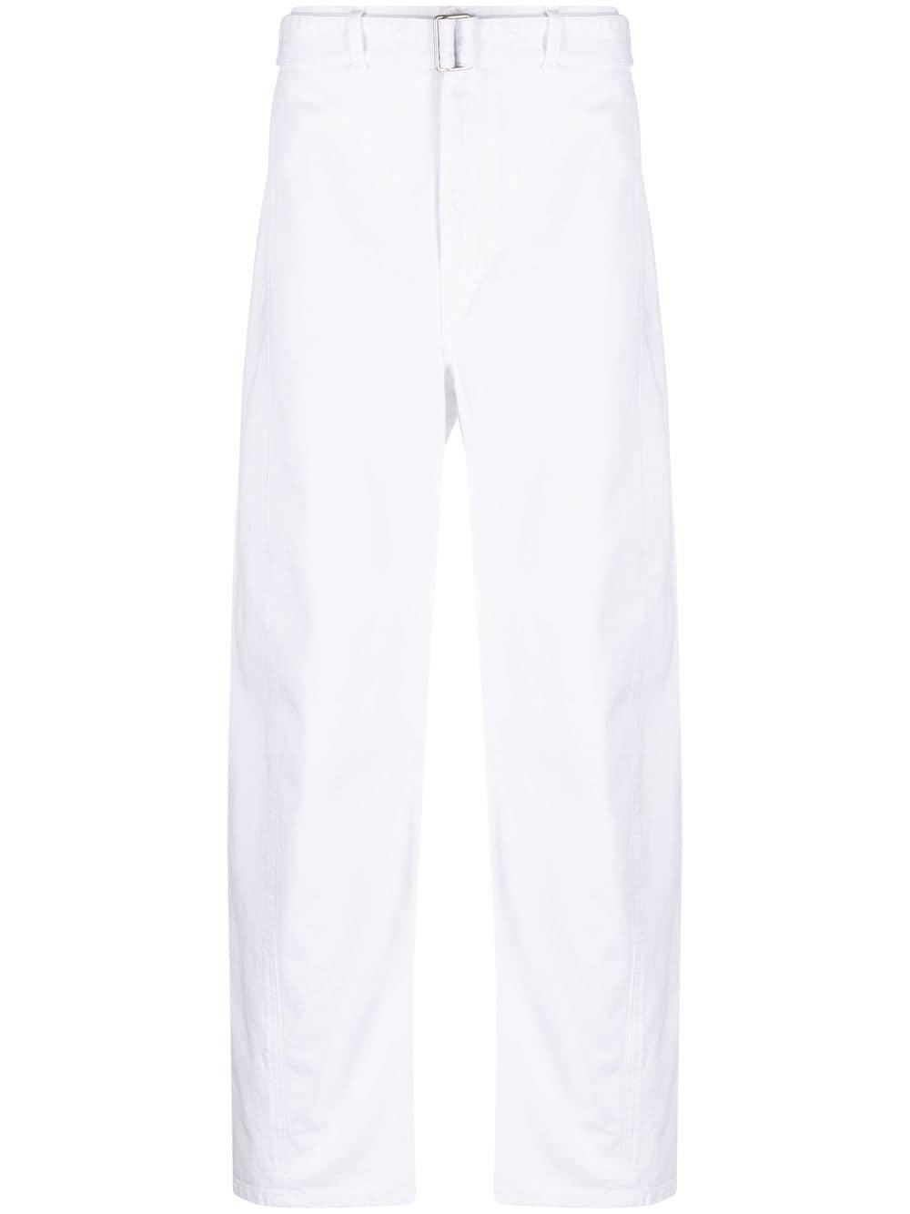 Lemaire Twisted Straight-leg Jeans in White | Lyst