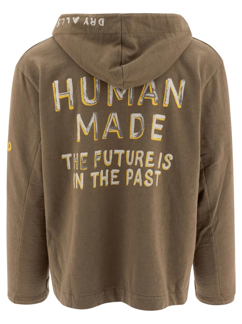 【L】 HUMAN MADE Lace-Up Hooded Pullover Human Made Lace-up Hooded Pullover - Olive Drab | Garmentory