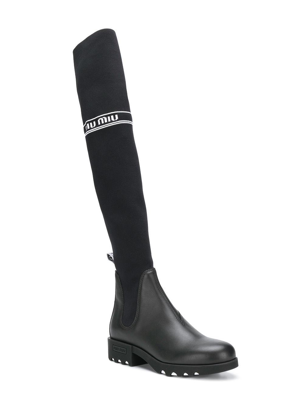 Miu miu over discount the knee sock boots