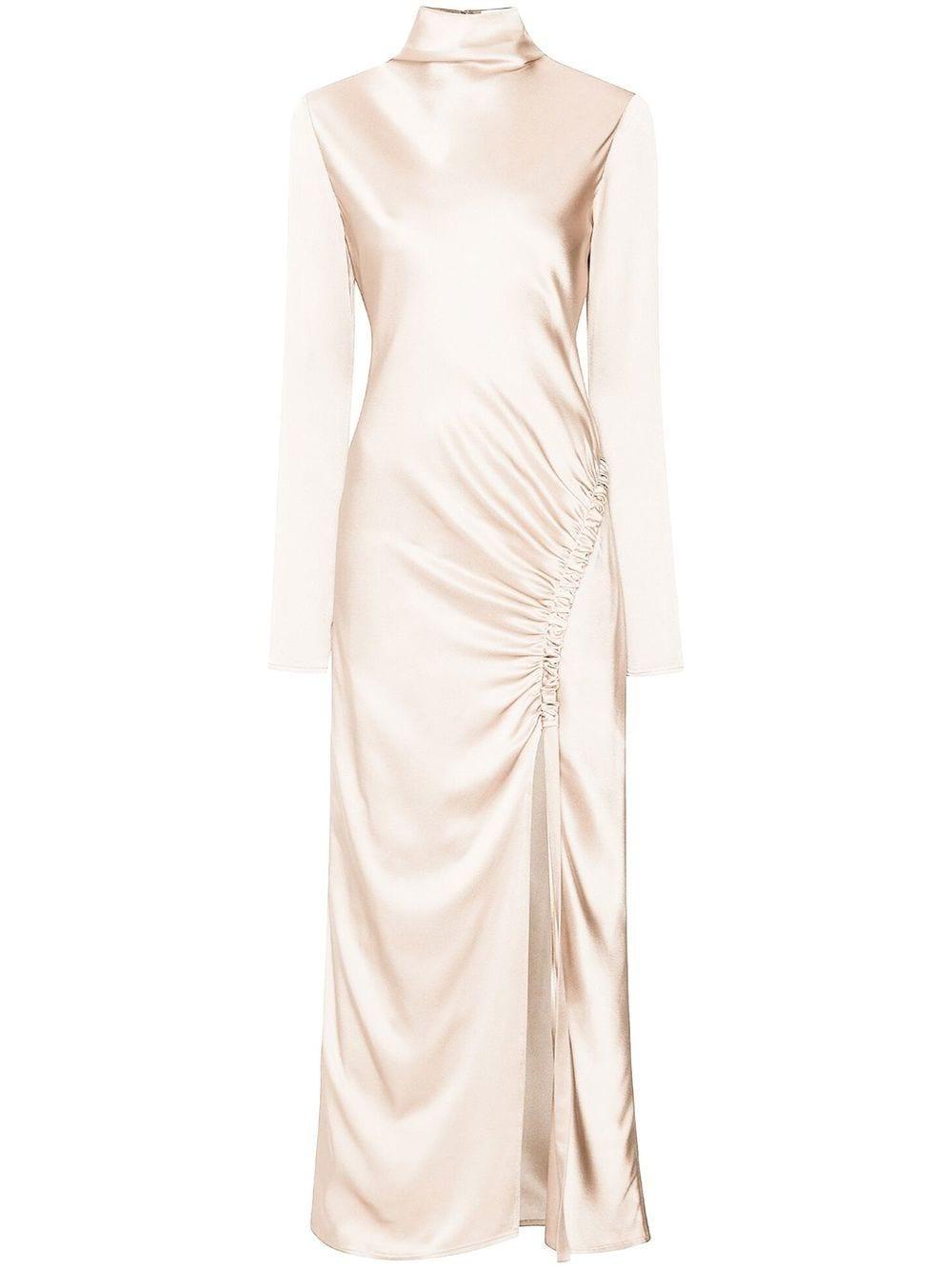 Satin finish cheap dress