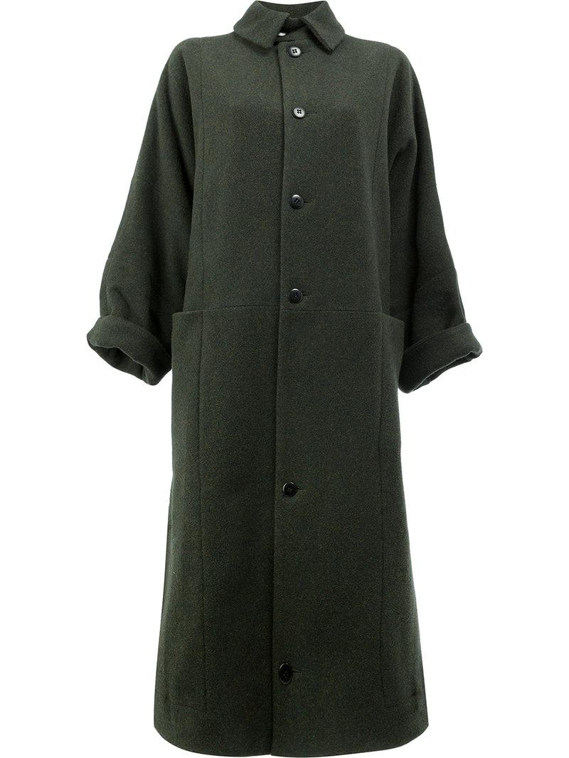 Toogood Wool The Doorman Coat in Green - Lyst
