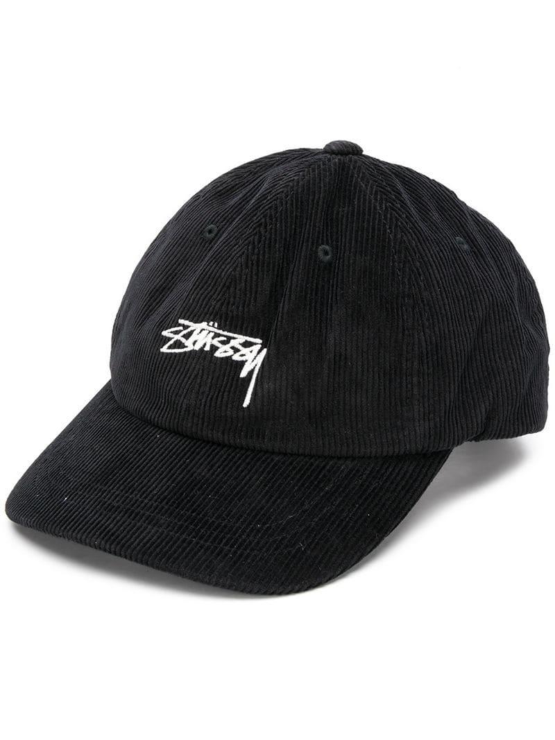 Gorra de pana con logo Stussy de Pana de color Negro para hombre | Lyst