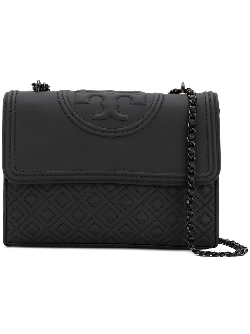 Tory Burch Leather Fleming Matte Crossbody Bag in Black Lyst