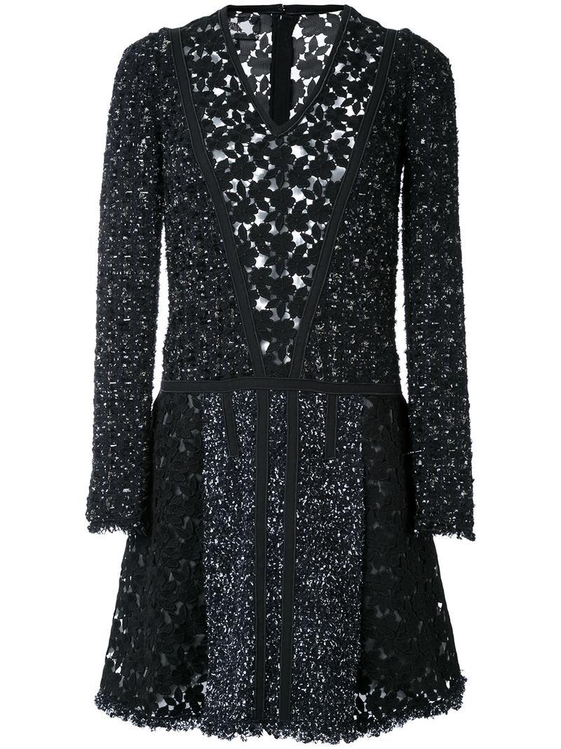 Lyst - Giambattista Valli Lace Dress in Black