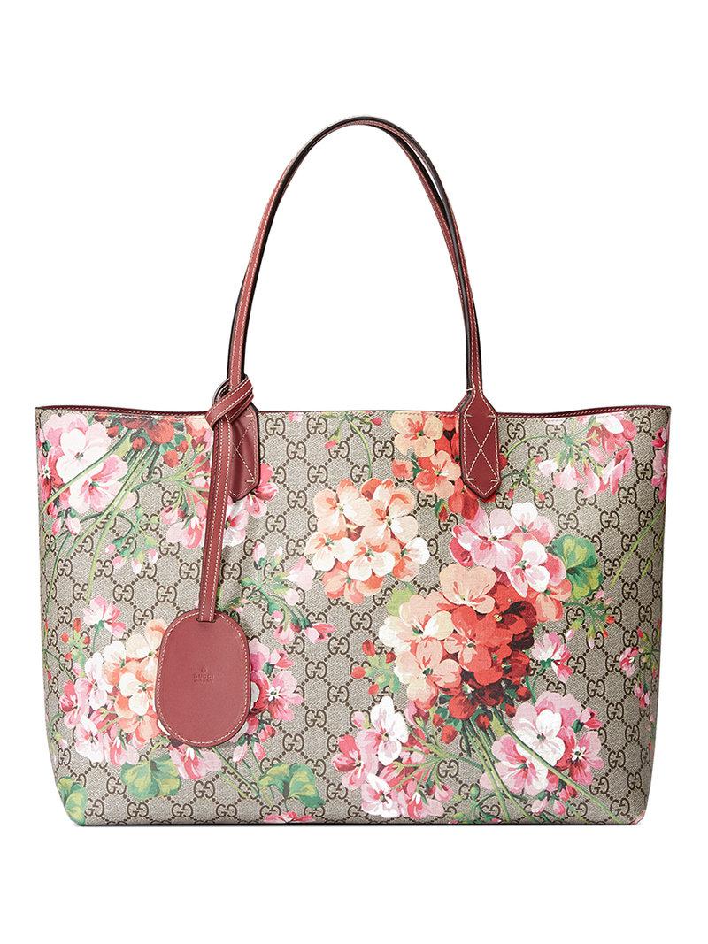 gucci blooms reversible tote