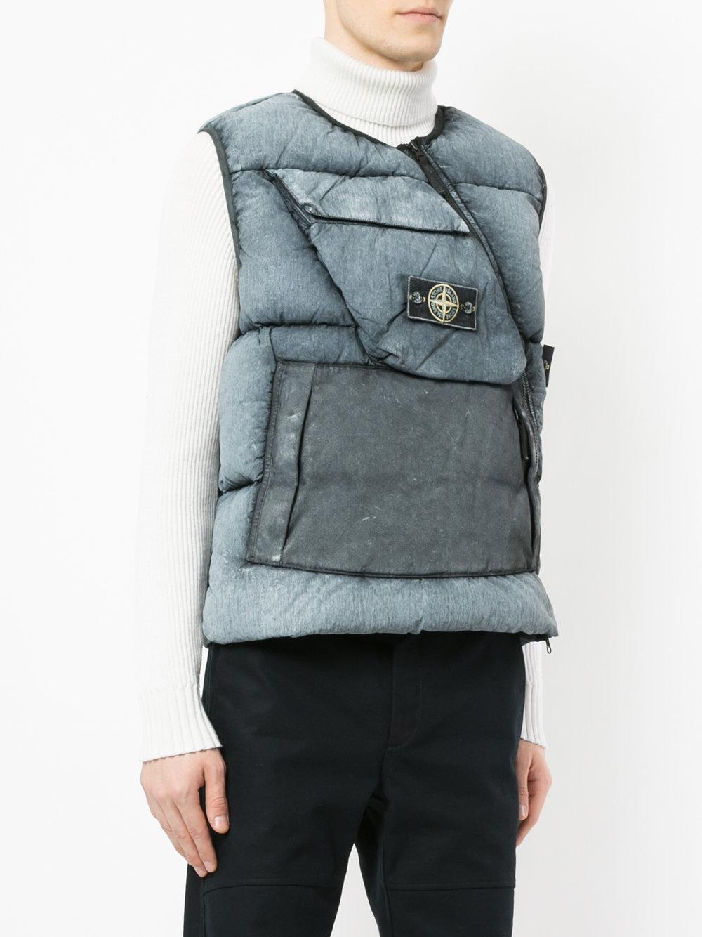 Stone Island Synthetic Frost Effect Tela Down Vest in Grey (Gray) for Men -  Lyst