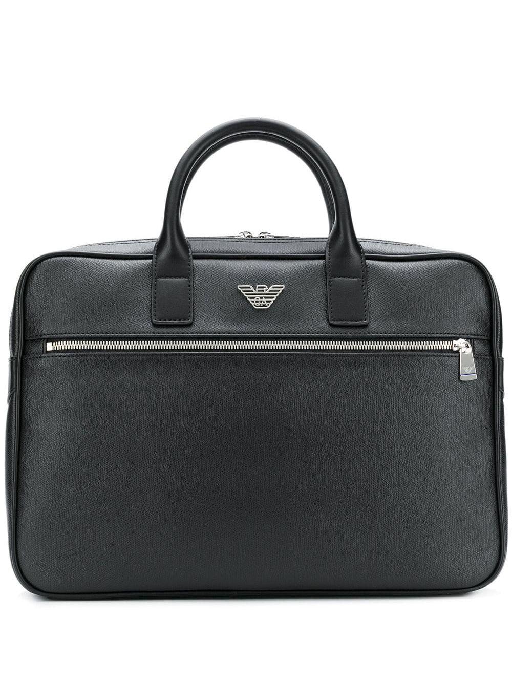 Emporio Armani Synthetic Logo Laptop Case in Black for Men - Lyst
