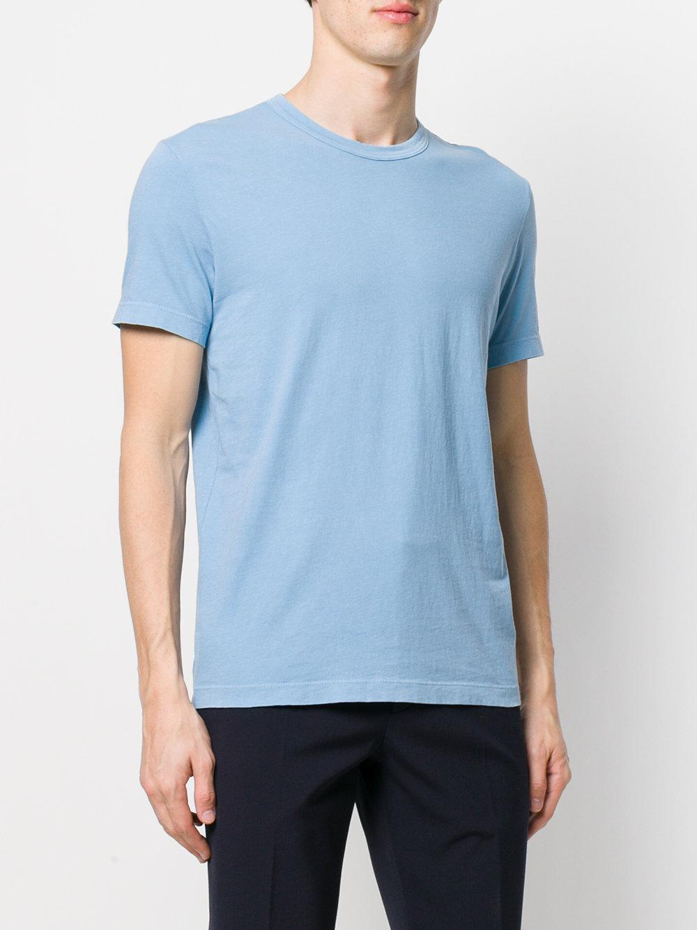 James Perse Cotton Round Neck T-shirt in Blue for Men - Lyst
