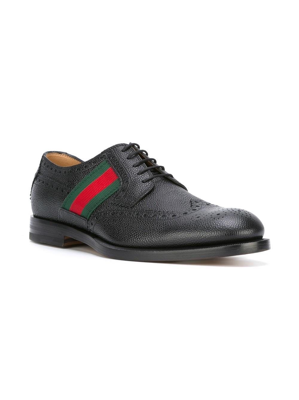 Gucci Strand Wingtip Oxford Shoes in Black for Men Lyst