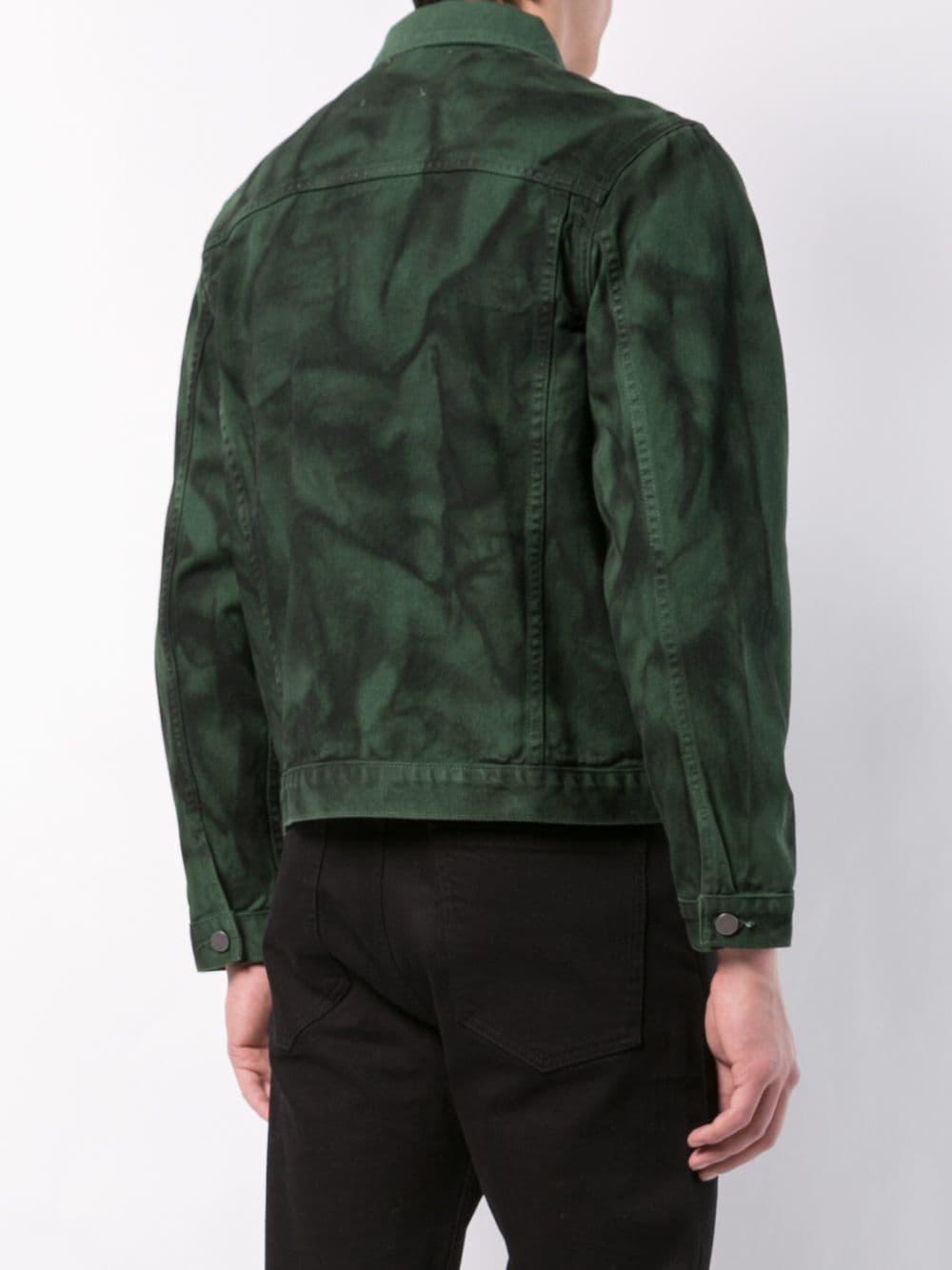 424 Spray Painted Denim Jacket in Green for Men Lyst