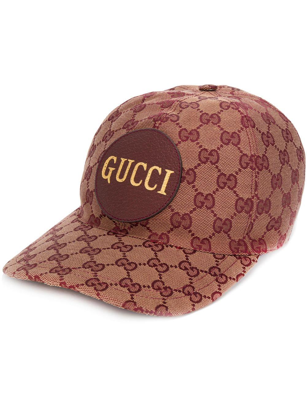 Gucci GG Logo Baseball Cap in Red | Lyst