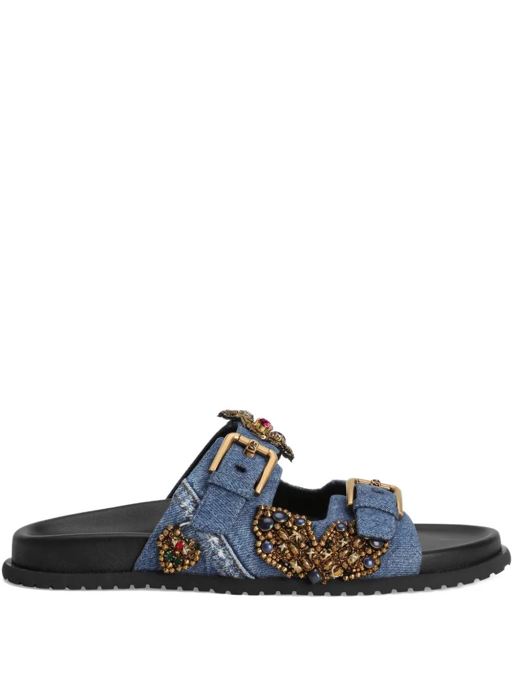 サンダル・ミュール DOLCE  GABBANA Women Sandals CG0843 A3I648B956 Black Dolce & Gabbana D&G Mules Sandals Black | eBay