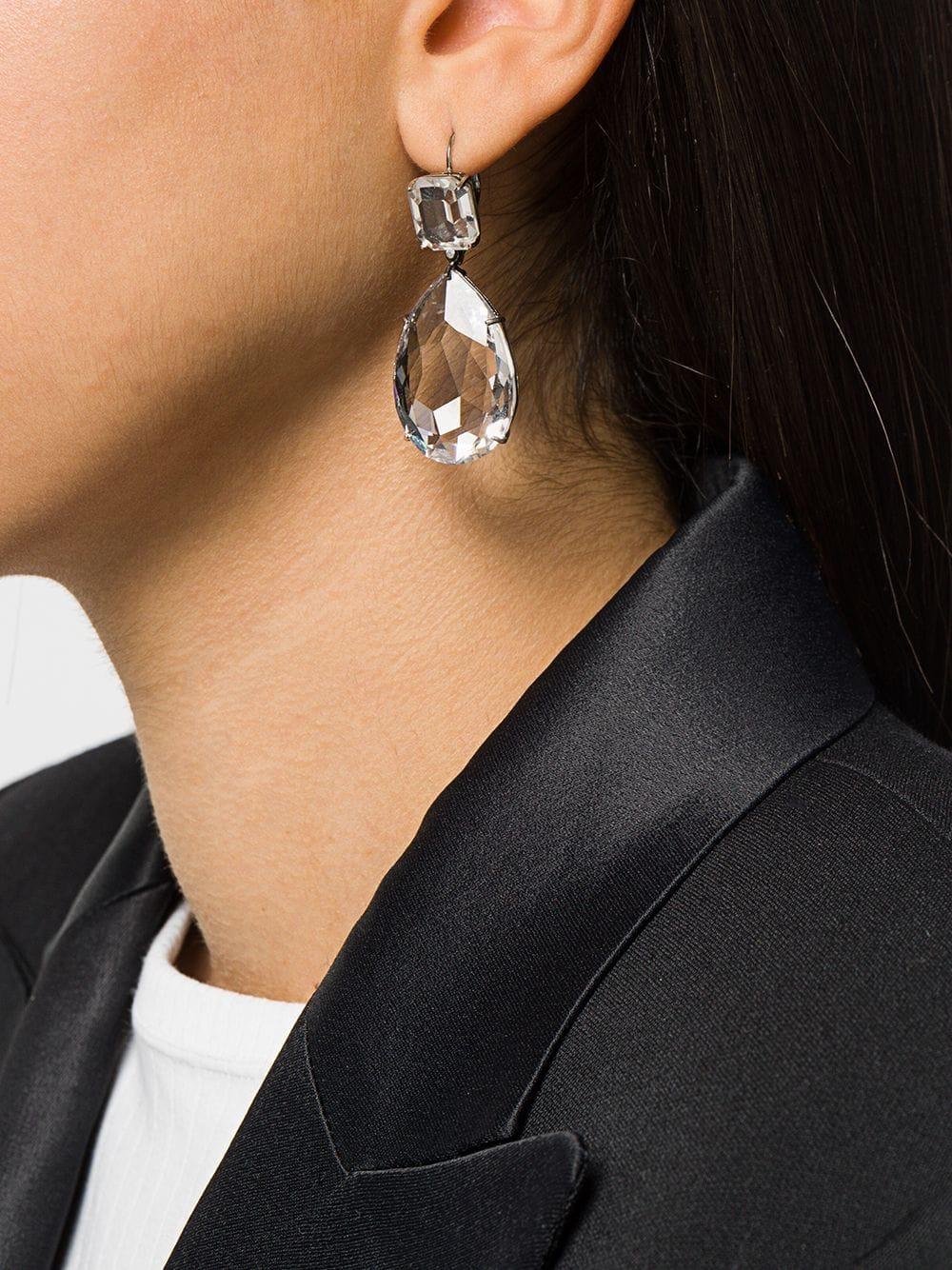 Alexander McQueen Droplet Earrings in Metallic Lyst