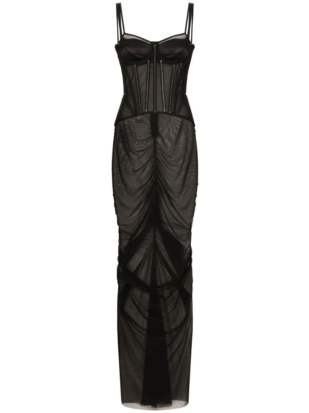 jersey knit dress Black Contrast Trim Sleeveless Maxi SIZE:5XL Low Brown beaded prom dress