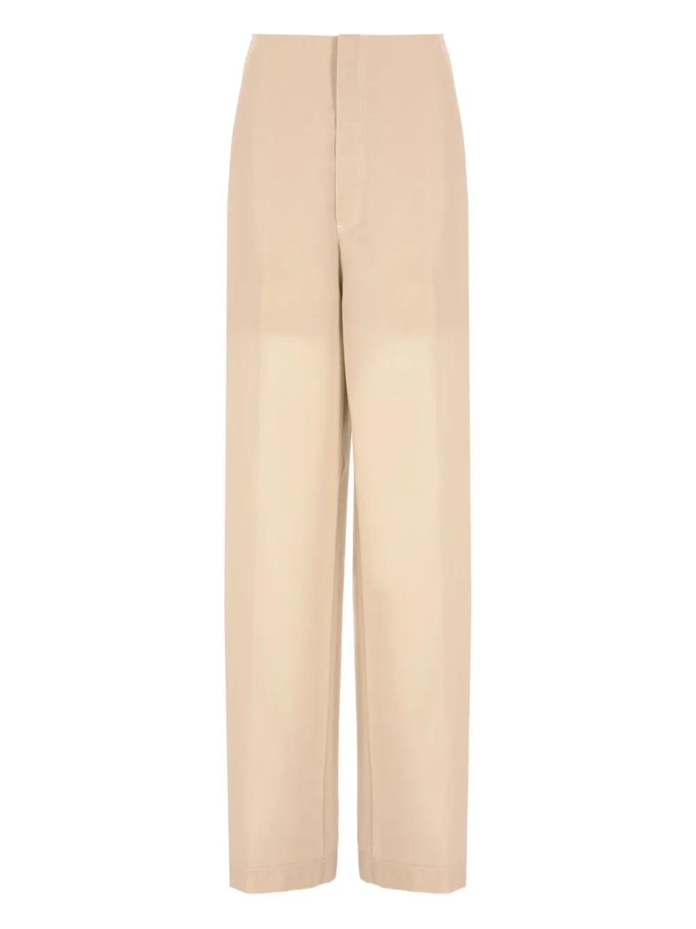 パンツ PHILOSOPHY DI LORENZO SERAFINI Satin trouser with wide leg PHILOSOPHY DI LORENZO SERAFINI Grain de poudre wide-leg