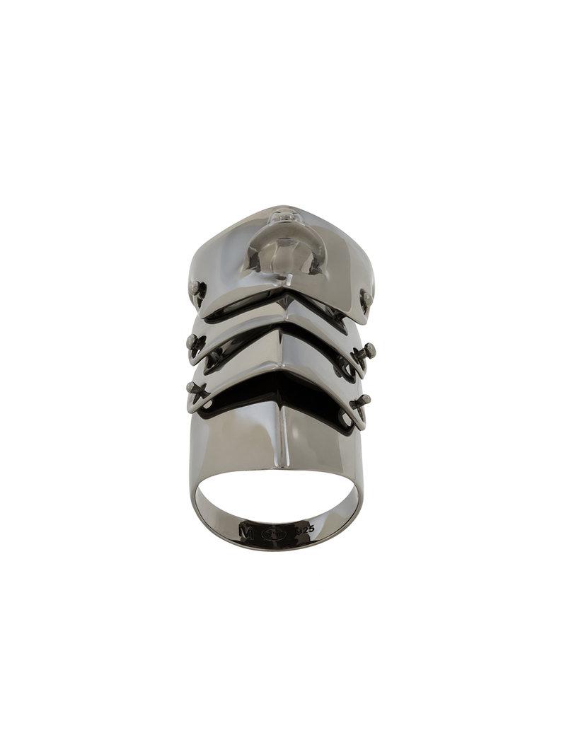 Vivienne Westwood Armour Knuckle Ring in Metallic for Men | Lyst