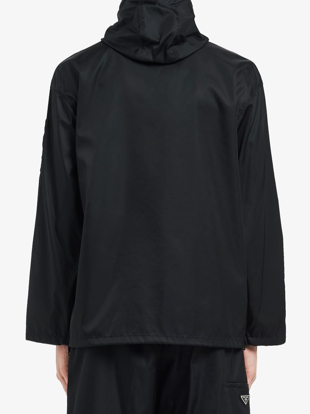 Prada Nylon Gabardine Anorak Jacket in Black for Men | Lyst