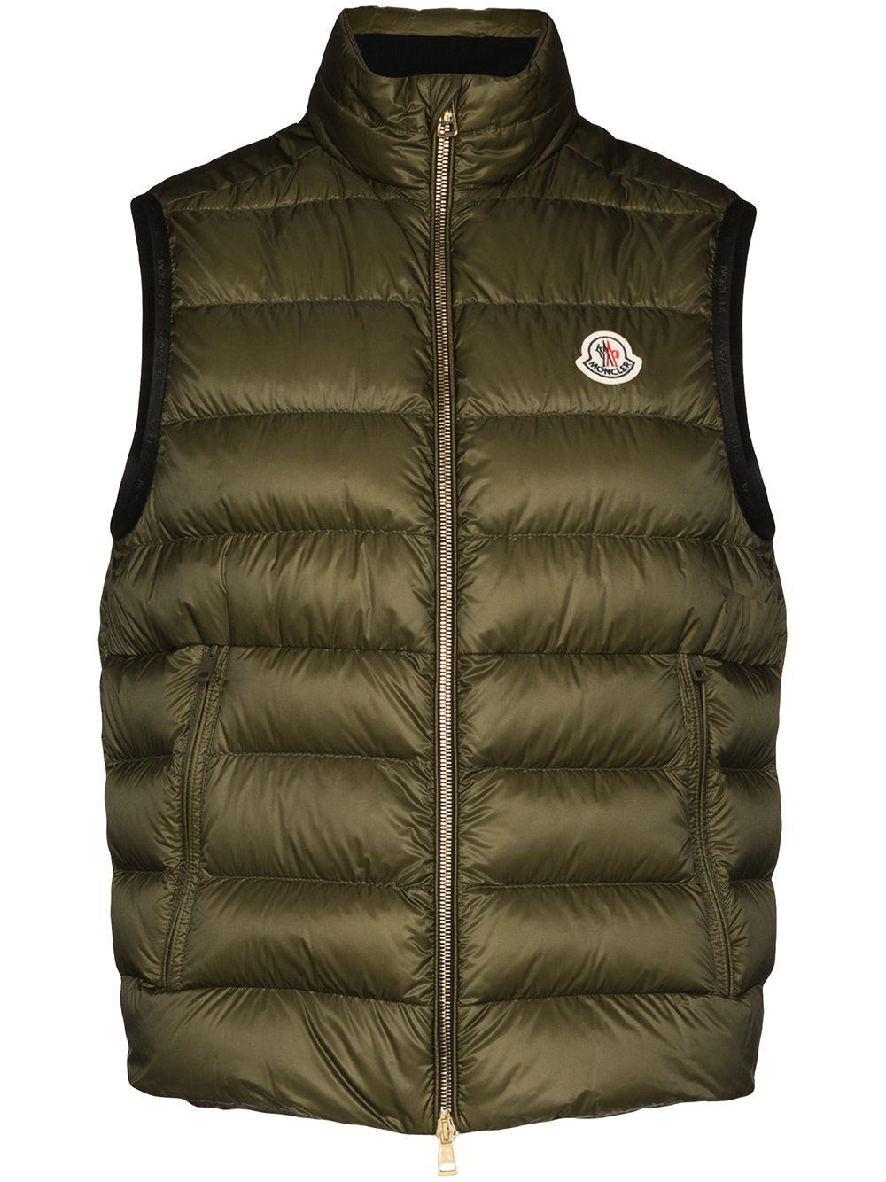 Moncler Synthetic Iori Padded Gilet in Green for Men - Save 30% - Lyst
