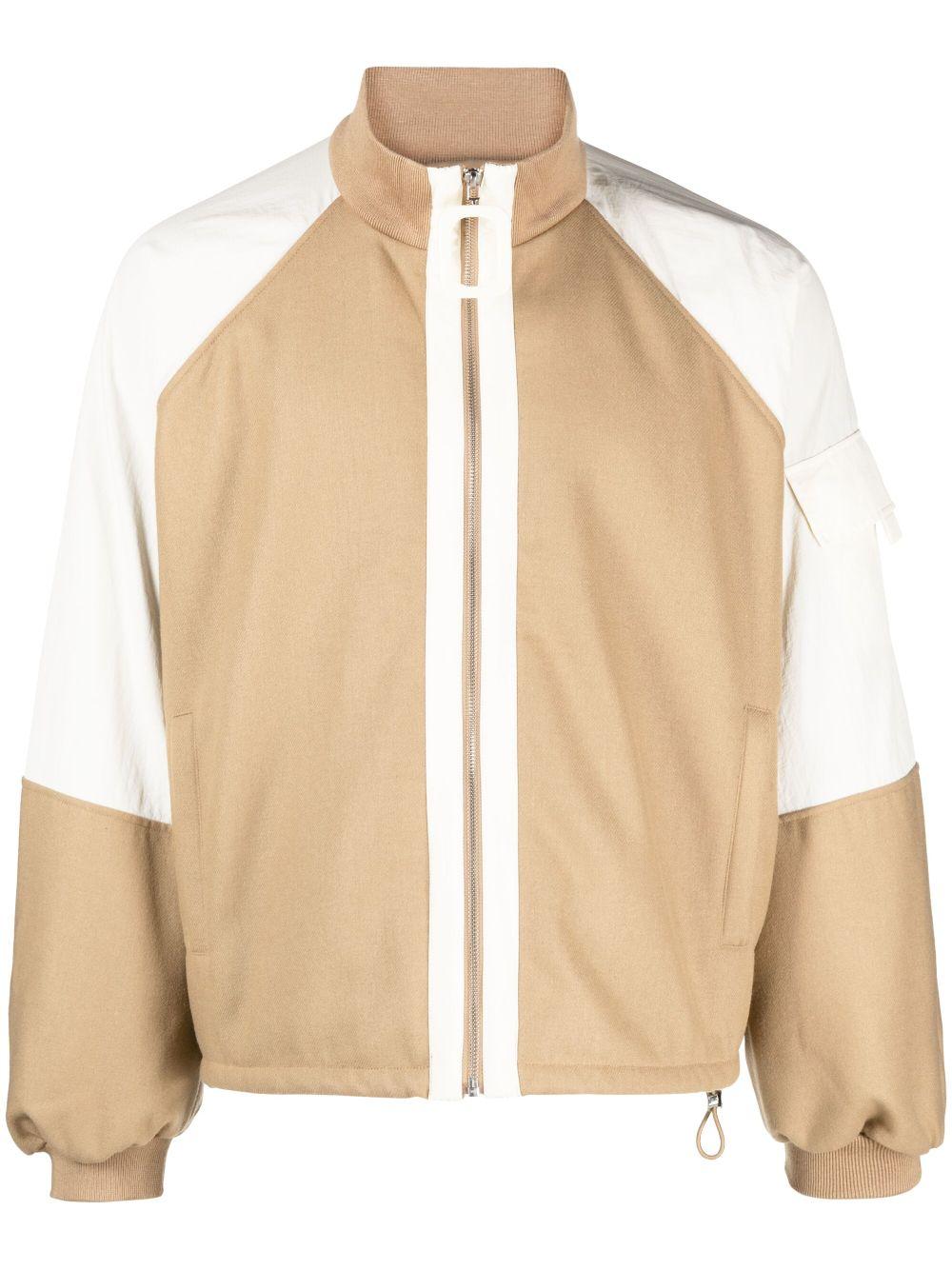 JW Anderson Colour-block Zip-up Bomber Jacket in Natural for Men | Lyst