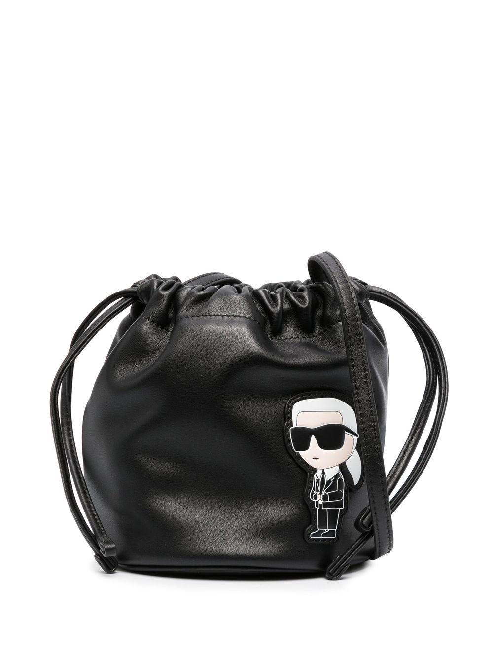 Karl Lagerfeld Ikonik 2.0 Bucket Bag in Black | Lyst