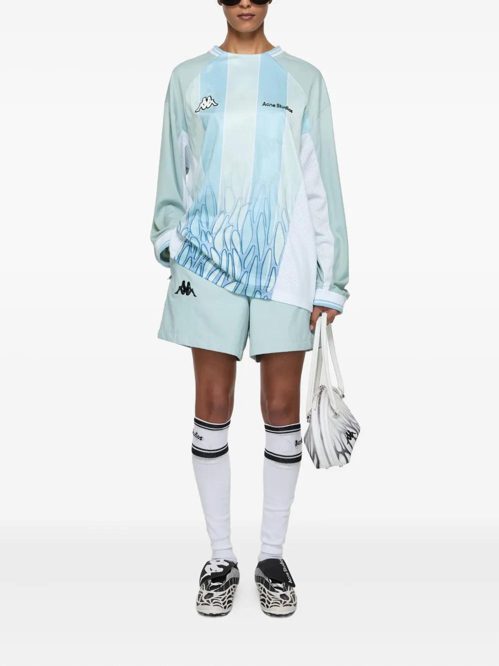 Acne Studios X Kappa Striped T-Shirt in Blue | Lyst