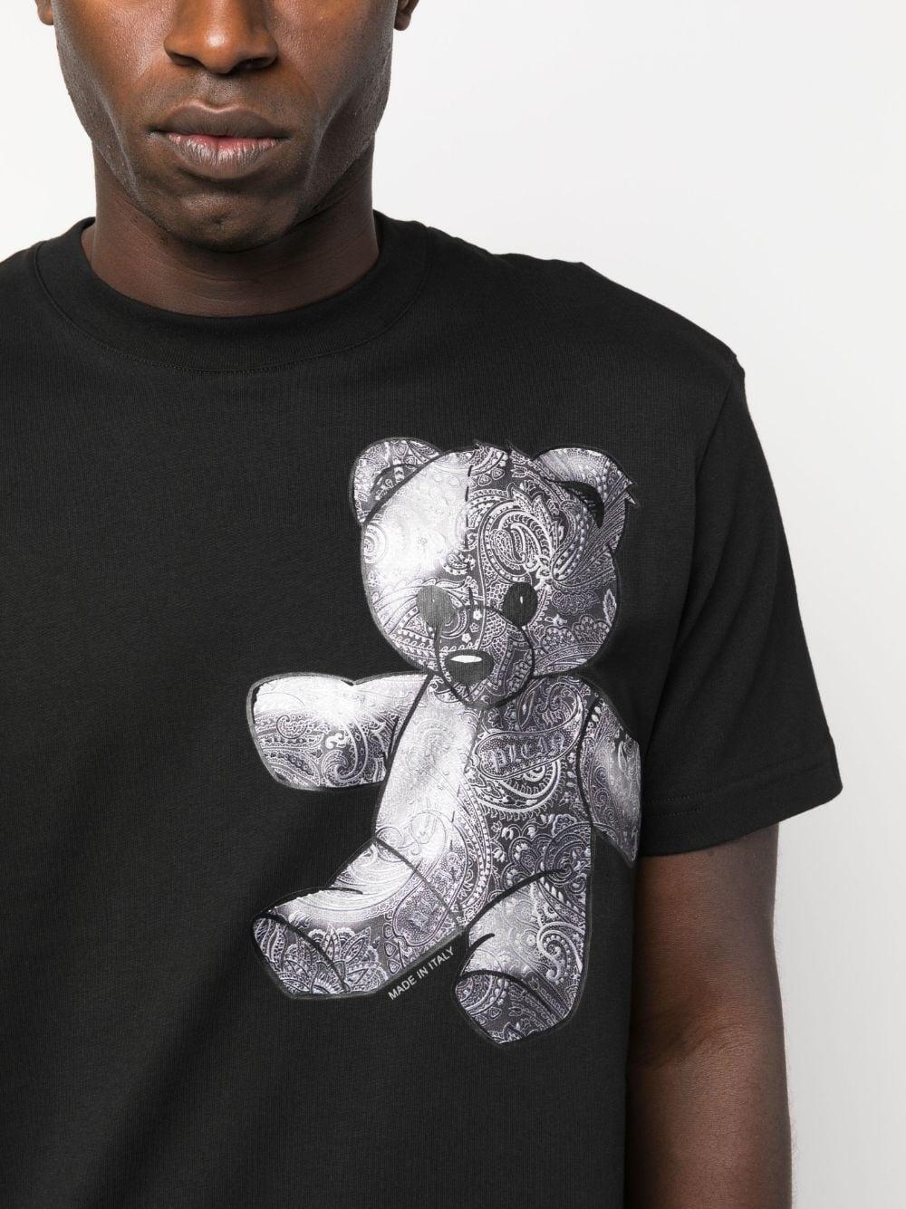 Philipp Plein Paisley-print Teddy T-shirt in Black for Men Lyst