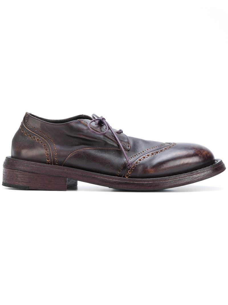 Marsèll Leather Worn Out Effect Brogues in Brown for Men - Lyst
