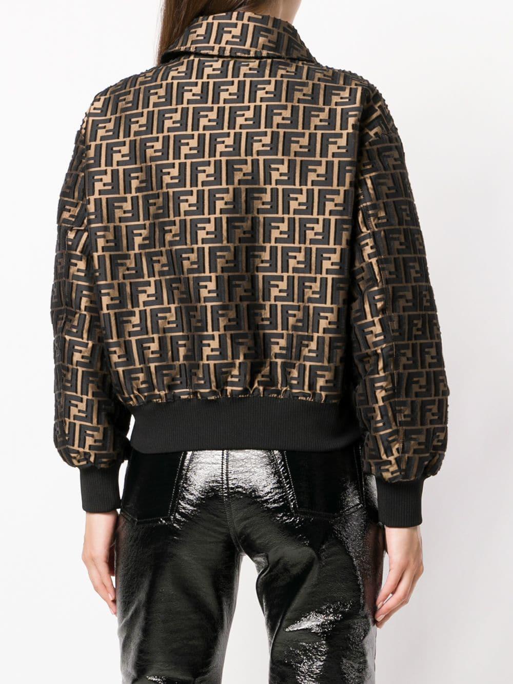 Fendi Monogram Bomber Jacket in Black Lyst Canada