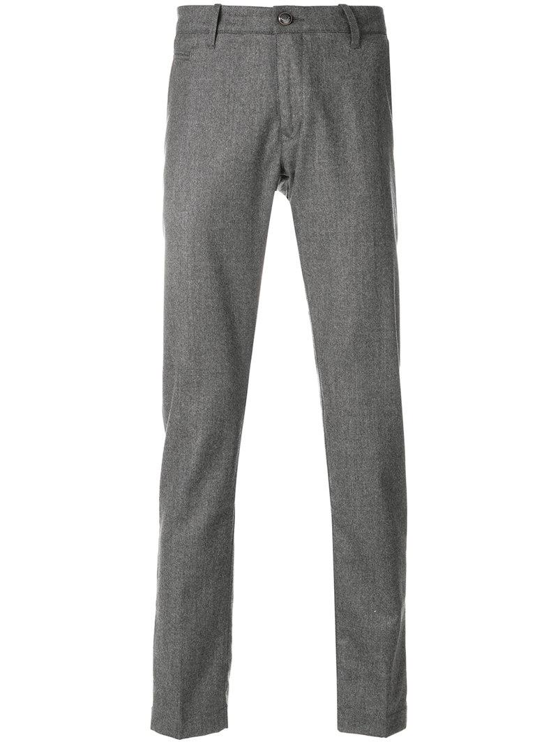 Jacob Cohen Wool Slim Fit Tailored Trousers in Gray for