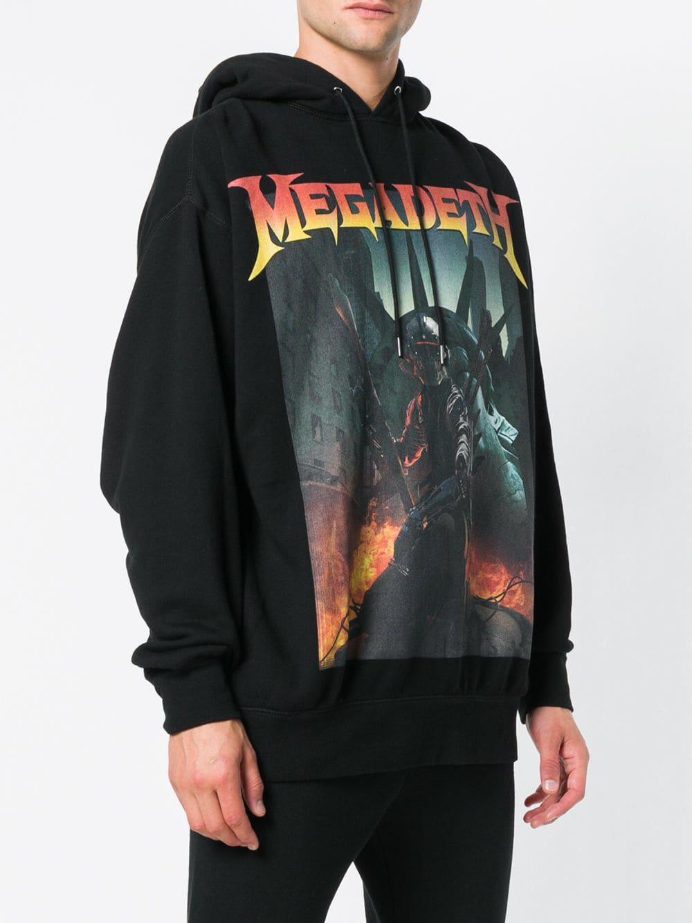 R13 Cotton Megadeth Hoodie in Black for 