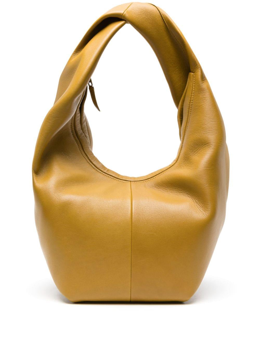 Maeden Yela Leather Shoulder Bag in Yellow Lyst