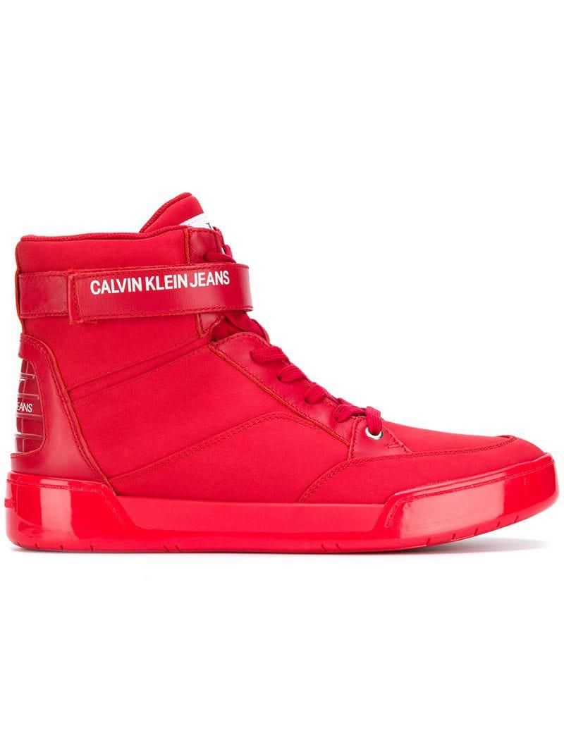 calvin klein hi top sneakers