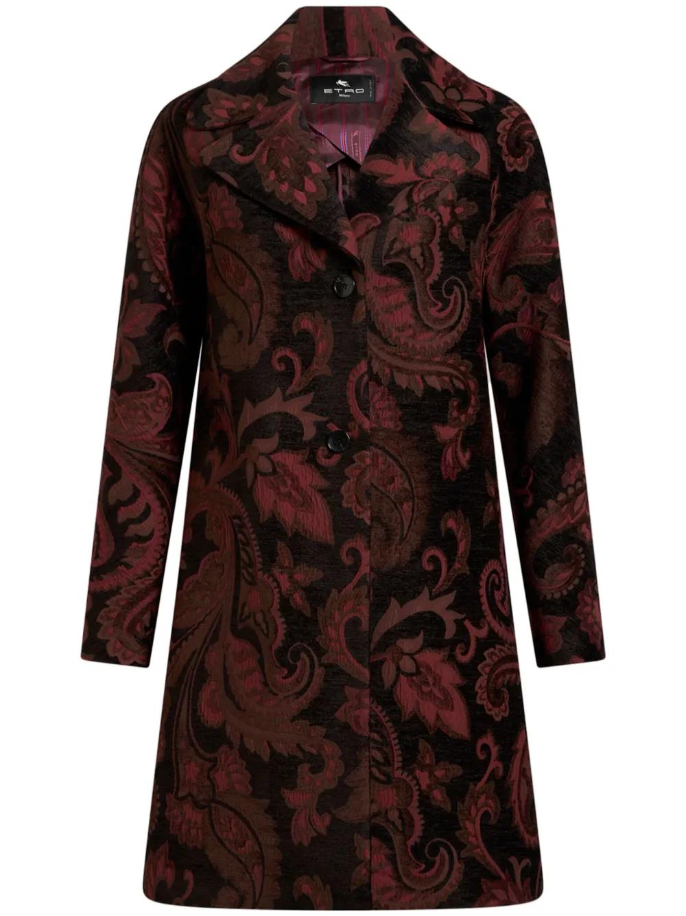 関税込*ETRO ペイズリー×フローラル リバーシブル コート ETRO ペイズリー リバーシブルコート | ブラック | FARFETCH JP