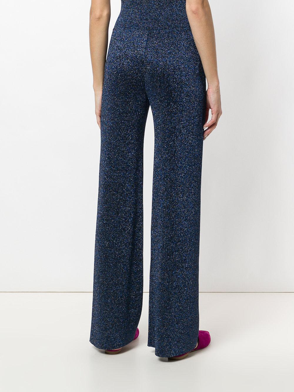 high waisted glitter trousers
