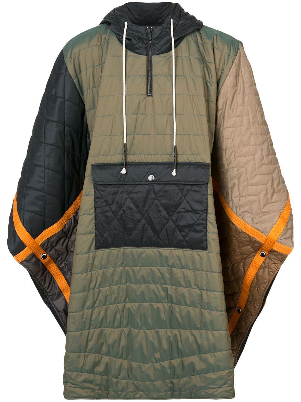 Mostly Heard Rarely Seen Quilted Padded Poncho in Green for Men | Lyst