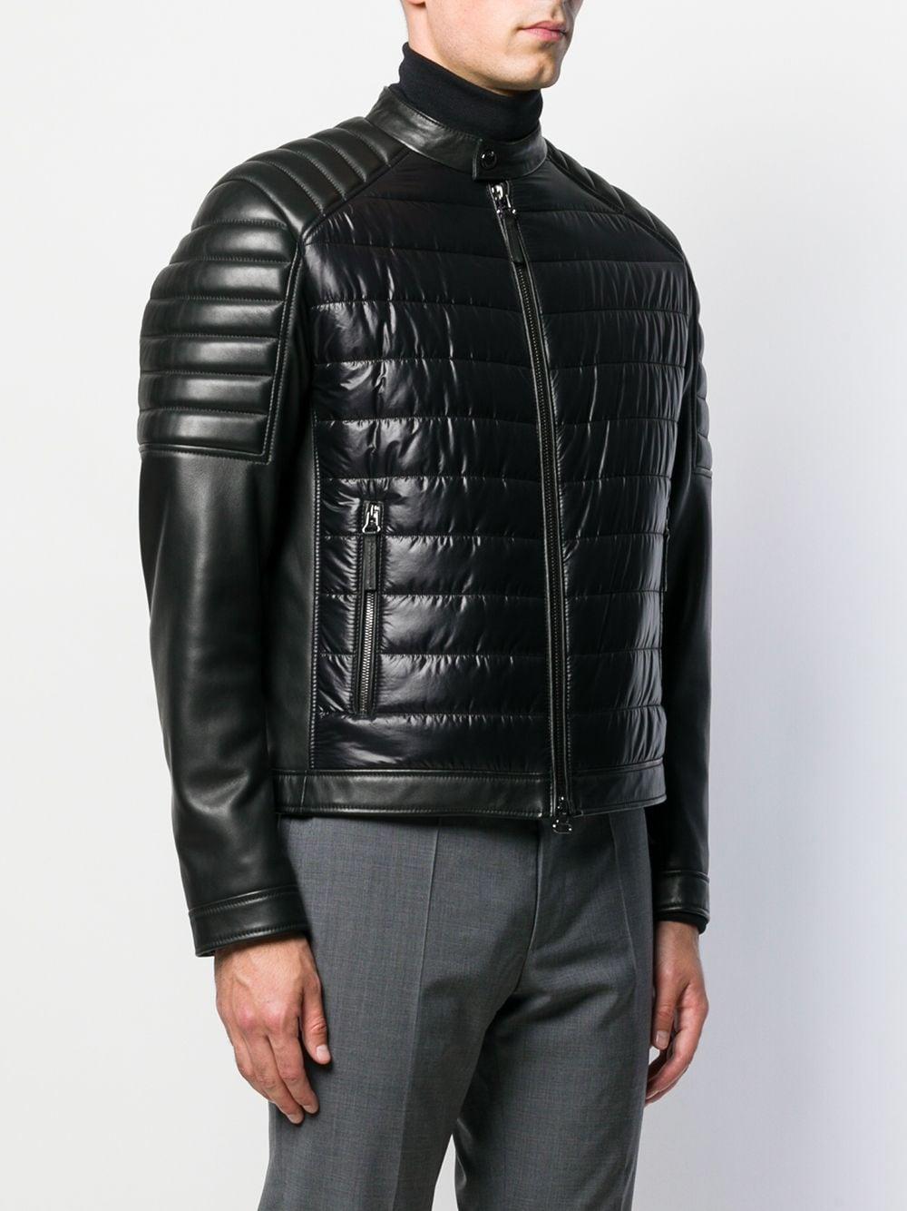 hugo boss quilted leather jacket