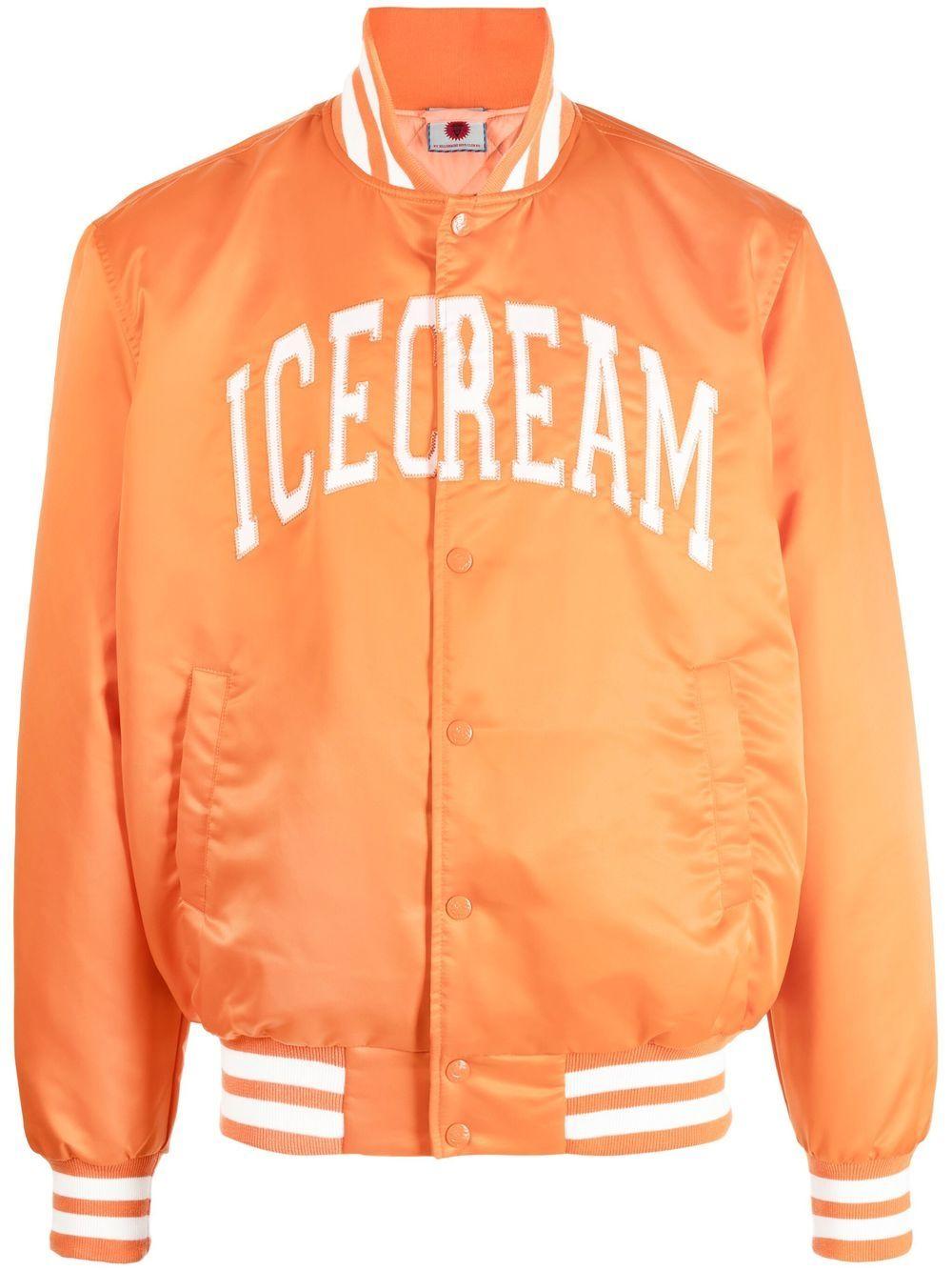 ICECREAM Varsity Style Logo Bomber Jacket in Orange for Men Lyst