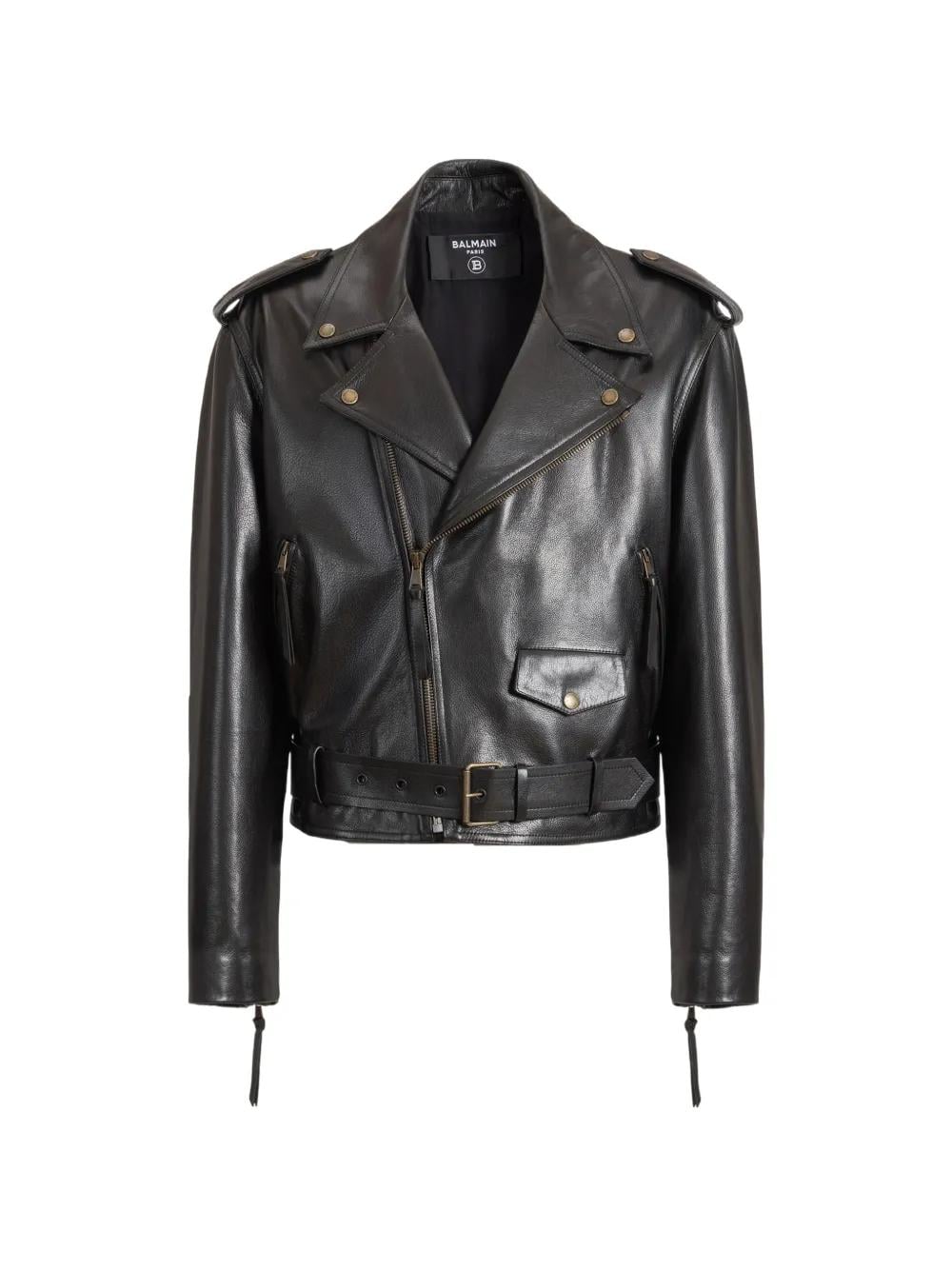 balmain-black-Textured-Leather