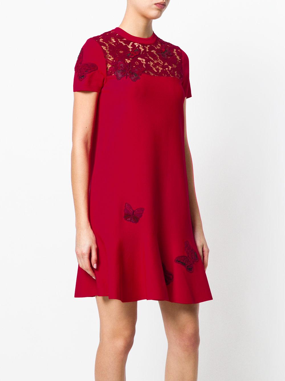 red valentino butterfly dress