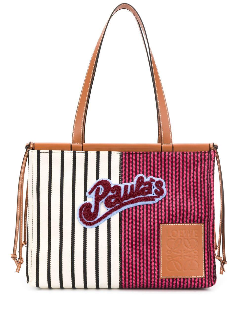 Loewe Canvas X Paula's Ibiza Stripes Cushion Tote Bag in Red | Lyst