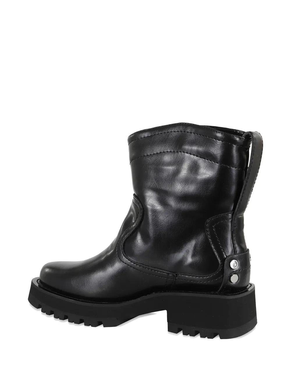 ショートブーツ・ブーティ GANNI BLACK LEATHER ANKLE BOOTS Faux leather ankle boots in black - Ganni | Mytheresa