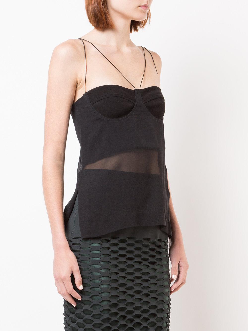 dion lee sheer bustier top