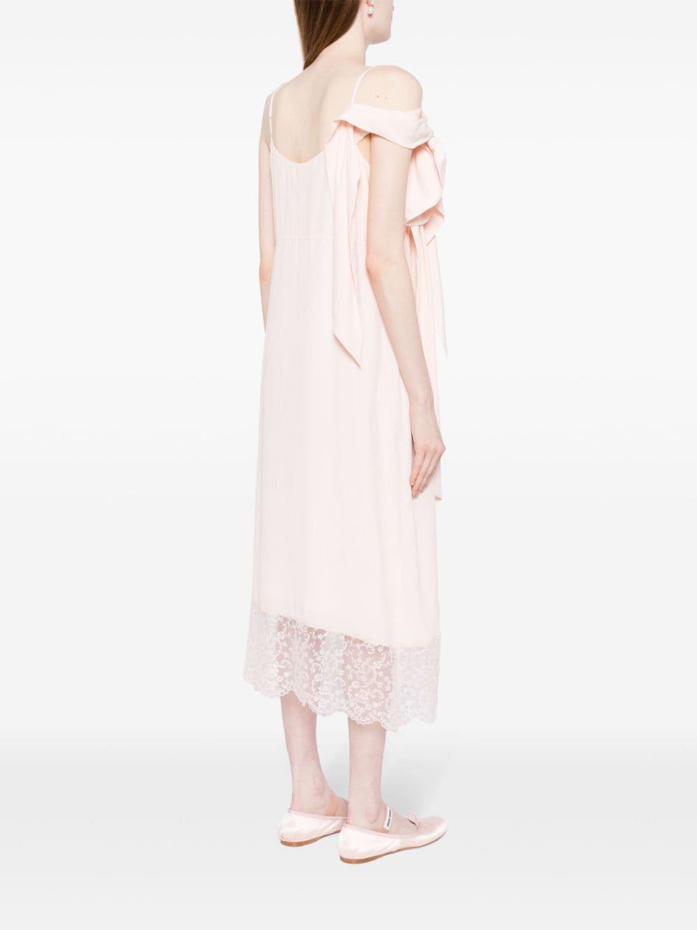 Rochas appliqué midi dress - Blue